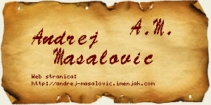 Andrej Masalović vizit kartica